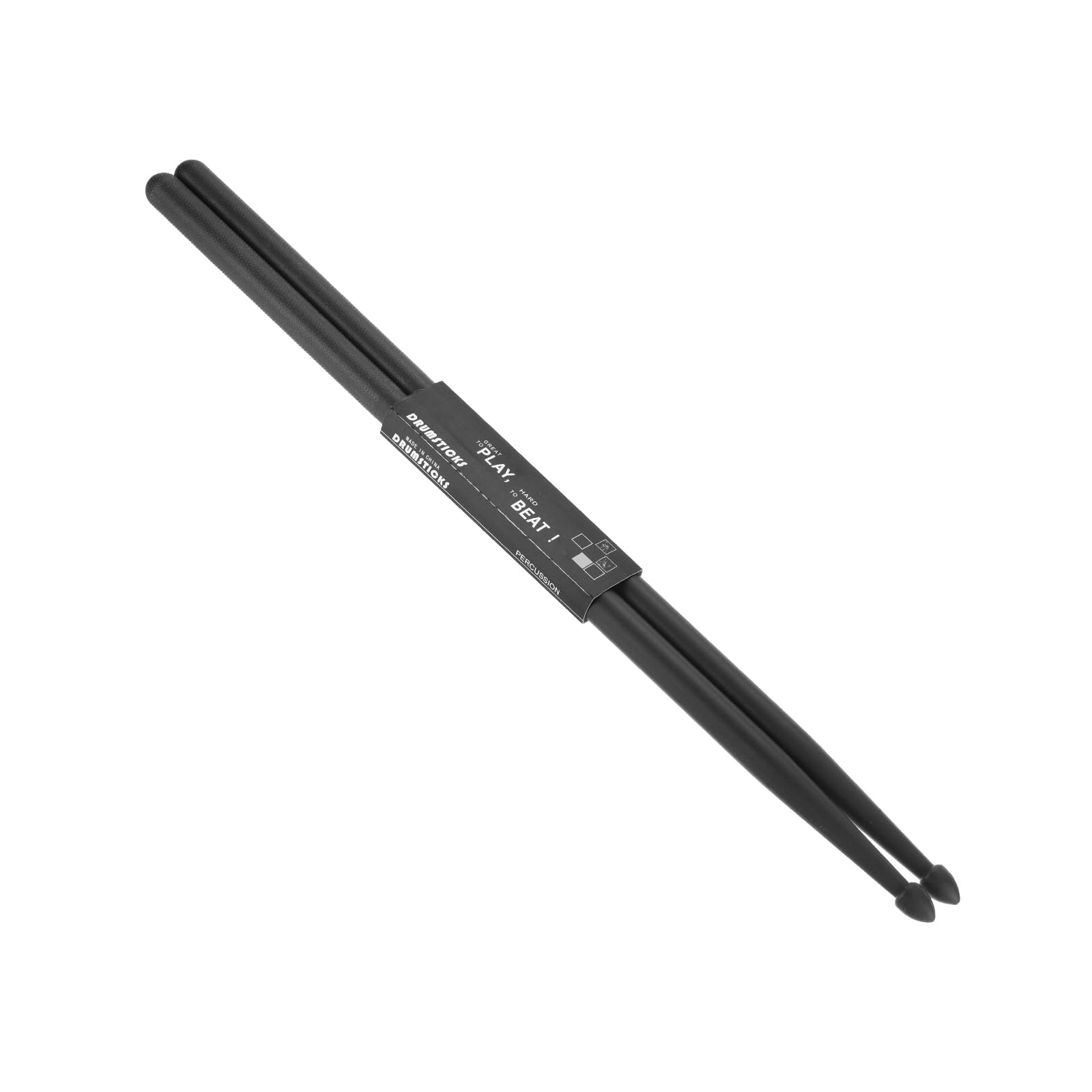 PATIKIL Nylon Drumstick 7A Plastic Anti Slip Handle Drum Stick for Adults Electronic Drums Musical Instrument Percussion Black, 16"