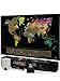 Scratch Off Map Of The World With States - Easy Off Gold Foil Reveals Stunning Watercolor And Tracks Your Travels - All US States Outlined - 17 X 24 Poster In Gorgeous Gift Box