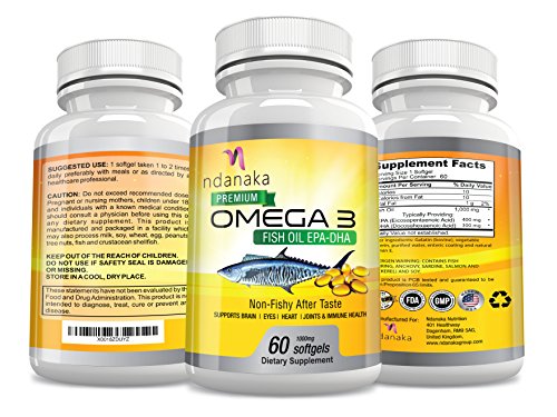 OMEGA 3 FISH OIL with EPA DHA 1000mg Softgels Vitamins Supplements Heart, Eye, Joint Support No Fishy Aftertaste