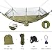 OJA Camping Hammocks-Portable Hammock with Mosquito Net, Lightweight Parachute Nylon Fabric Hammock Travel Bed wiht 2 x Carabiners and Straps for Backpacking, Travel, Beach, Yard