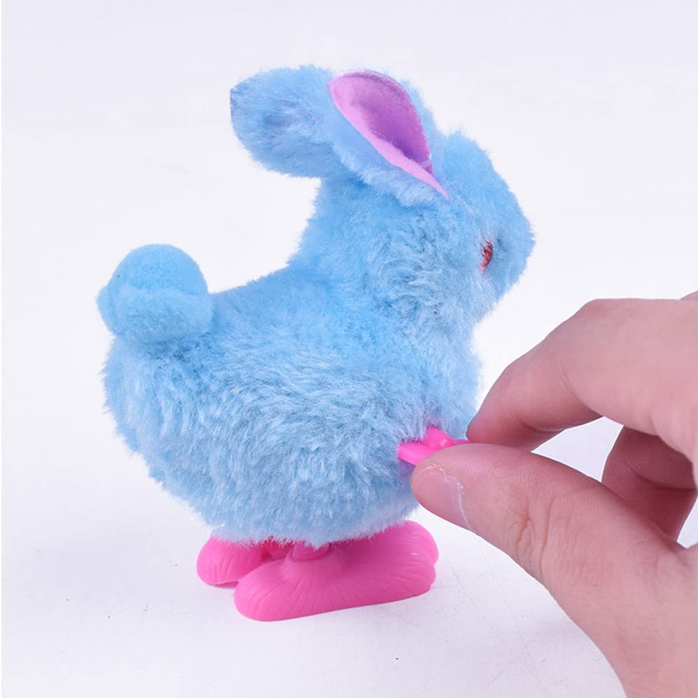 Bunny Jumping Chick Wind Up Toys Novelty Chicken Hopping Windup Toy for Kids Toddlers Easter Egg Hunt Basket Stocking Stuffers Party Favors Goody Bag Fillers Birthdays Gifts (Color A)