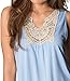 PinupArt Women's Baby Blue Lace Tank Tops