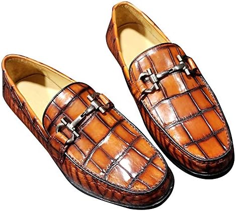 クロコダイル ワニ革保証 レザー 本革 腹部革 値下げ ローファー スリッポン メンズ ビジネスシューズ 男性用 幅広 革靴 モカシン 通勤 Measurement 26 Point 5 Centimeters 紳士