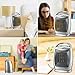 Warmtec 1500W Oscillating Ceramic Space Heater with Adjustable Thermostat,Portable Electric Heater Fan with Overheat Protection and Carry Handle (Silver)
