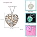 RINHOO You are My Sunshine Sunflower Engraved Locket Pendnat Necklace for Women Girls Jewelry (Blue Heart Necklace)