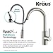 Kraus KPF-2620SS Modern Oletto Single Lever Pull Down Kitchen Faucet, Stainless Steel