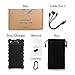 RenGard Solar Powered Charger 8000mAh - Outdoor Portable Power Bank - Dual USB Port and LED Flashlight - Rain-, Dust-Proof and Shock-Resistant - Drawstring Pouch Bag and 3-in-1 Cable - Black&Black
