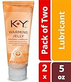 K-Y Warming Jelly Personal Lubricant (5 oz), Premium Non-Greasy Warming Lube for Women, Men & Couples (Pack of 2)