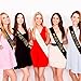 #glamist Bachelorette & Bridal Shower Bride Tribe Sash Favors Set - 8 Sashes, Rhinestone Tiara, Satin Veil, and 52 Temporary Tattoos. The Perfect Bridal Party Decorations