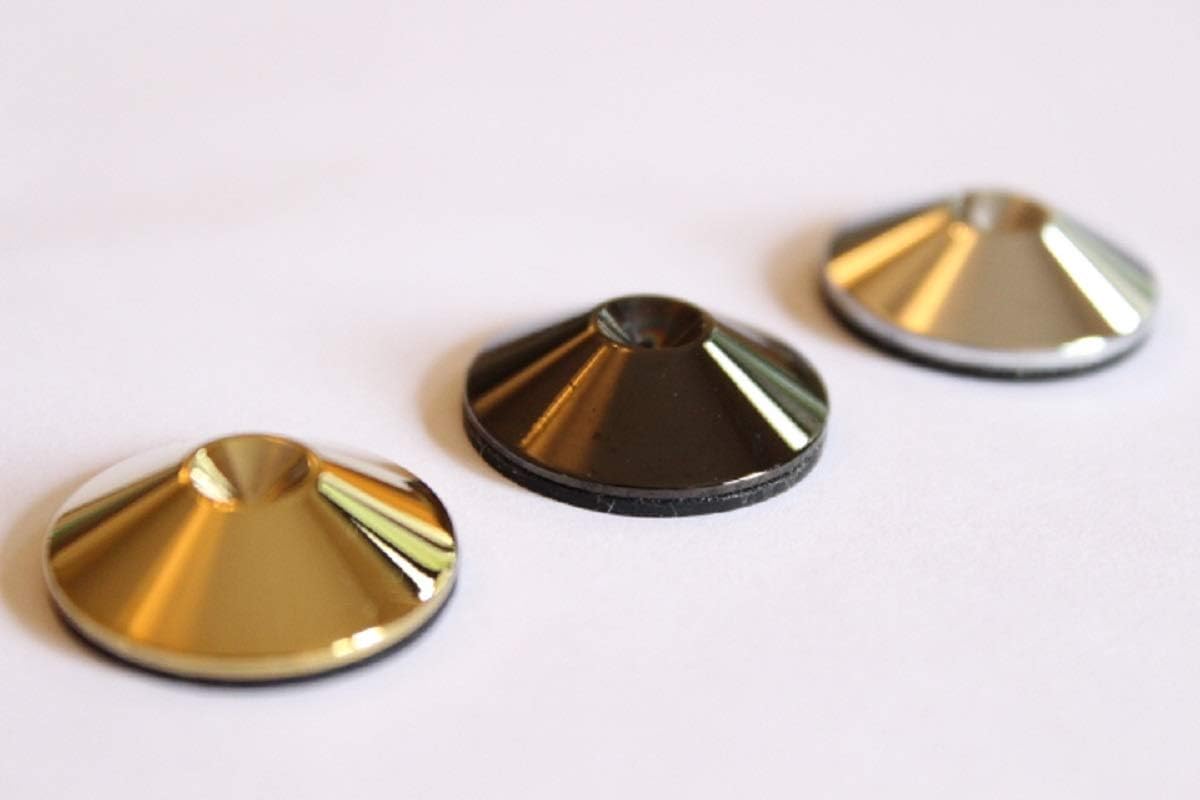 Speaker Subwoofer & HiFi Stand Isolation & Floor Protector Spike Shoes Pads Feet (4, Polished Chrome), 4 Spike Shoes - Image 5