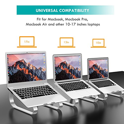 Laptop-Stand-Anypro-Aluminium-Notebook-Stand-Laptop-Computer-Stand-for-Laptop-Notebook-Computer-Stand-Laptop-Holder-Notebook-Support-for-Apple-MacBook-MacBook-Pro-Air-HP-10-17in-Laptops-Silver