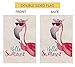 Hello Summer Flamingo Small Garden Flag Vertical Double Sided 12.5 x 18 Inch Floral Beach Burlap Yard Outdoor Decor