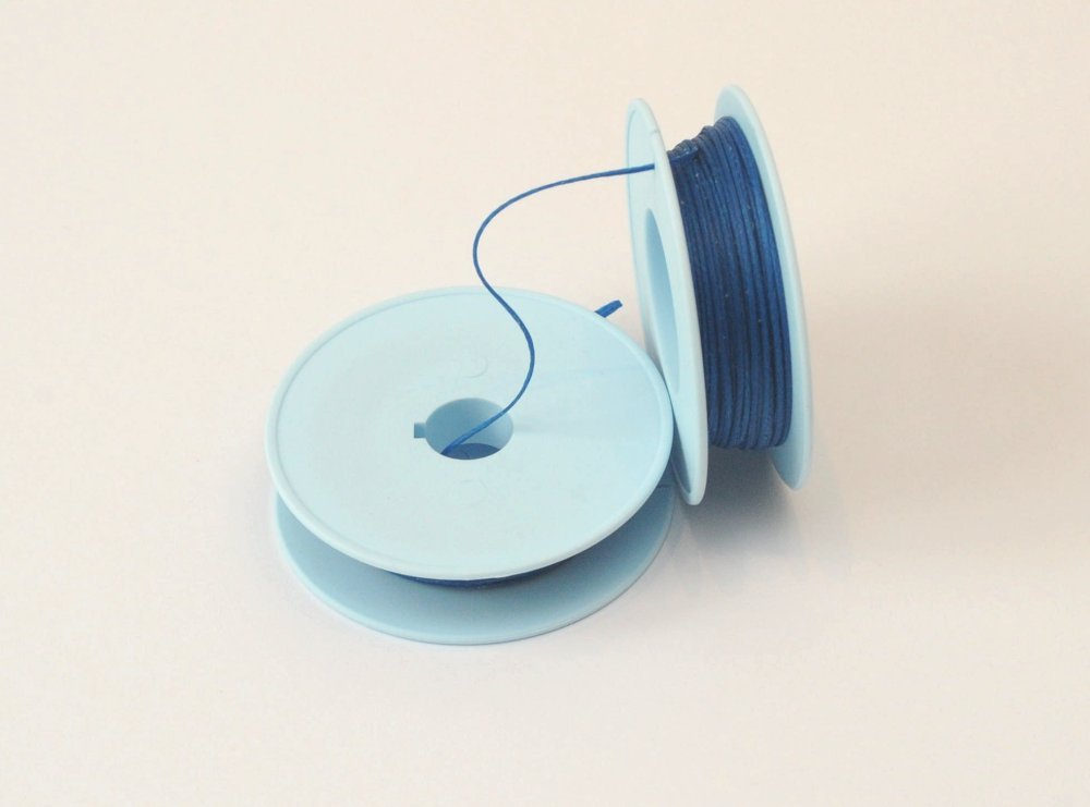 New Marine Platform Stone Waxed Whipping garn 30 m x1,0 mm Waxed Blue