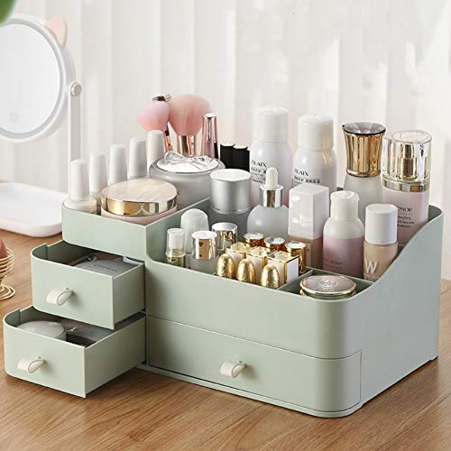 MIUOPUR Makeup Organizer for Vanity, Large Capacity Desk Organizer with