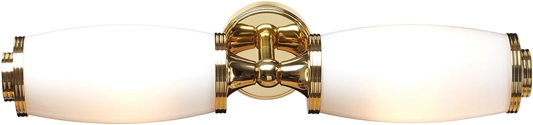 Elstead BATH/ELIOT2 PB Interior Bathroom Eliot Twin Wall Light Polished Brass