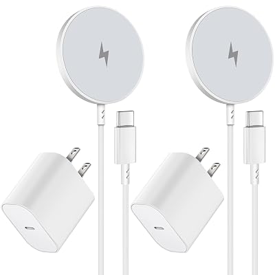 Magnetic Wireless Charger for iPhone 16 15 Wireless Charging,Fast Mag-Safe Charger 2Pack 6FT with Apple USB C Charging Block for iPhone 16 Pro Max/16Pro/15 Pro/16/15/14/13/12/Plus/AirPods 3/2/Pro 2