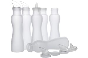 GET G.E.T. SDB-32-PC-6 32 oz. Clear Salad Dressing Bottles with (24) Lids