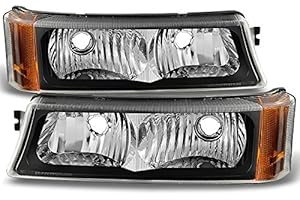 AKKON - For 2003-2006 Chevy Silverado/Avalanche Black Bumper Turn Signal Parking Lights Lamps Left + right Pair