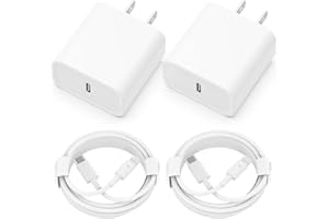 Phone Charger [MFi Certified] 2 Pack 20W PD USB C Wall Fast Charger Adapter with 2 Pack 6FT Type C to Lightning Cable Compati