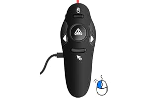 W2LIGQU Rechargeable Presentation Clicker with Air Mouse Control, Wireless Presenter Remote for PPT Clicker, 2.4GHz Presentation Remote Slide Advancer Powerpoint Clicker for Mac/Computer/Laptop/Keynote