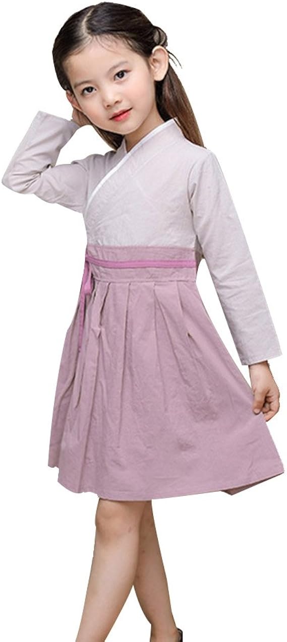 Amazon Co Jp Shinahuatong 子供 赤ちゃん 中華服 漢服 唐装 子供服 洗った綿 ガールズ 中国風 民族風 スカート ドレス ファッション