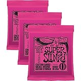 Ernie Ball 2223 Nickel Super Slinky Pink Electric Guitar Strings 3 Pack