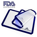 Caboose Nonstick Silicone Baking Mat Set of 2 for Kitchen Accessories and Baking Supplies,best Cookie Sheet Replacement,size 16.5 X 11.6 Inches