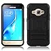J1 2016 Case, Zenic(TM) Hybrid Full-Body Protective Case Cover with Kickstand & Belt Clip Holster Combo for Samsung Galaxy J1 J120 (4.5 inch) / Amp 2 / Express 3 / Luna 2016 (Black)
