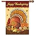 Akeydeco Thanksgiving Flag,Thanksgiving Day Double-Sided Burlap Garden Flag 28 x 40 inches Thick Burlap Fabric Best for Thanksgiving Day Decoration