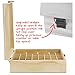 Essential Oil Wooden Box - Storage Case with Handle. Holds 68 Bottles and Roller Balls. Natural Pine Wood. Large Organizer Best for Keeping Your Oils Safe. Includes Padding and EO Labels