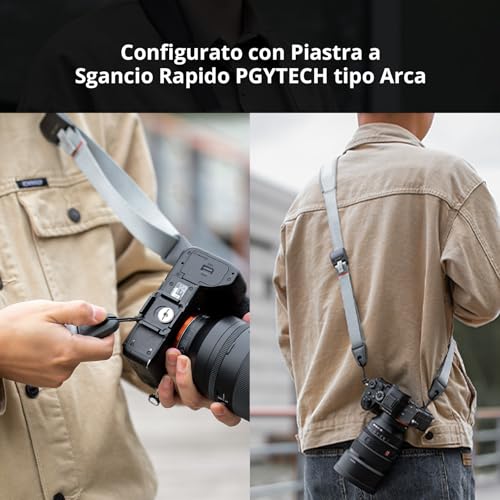 PGYTECH Camera Strap Quick Release Camera Shoulder Strap 110-152cm Adjustable Quick Release Camera Straps for Photographers for DSLR/SLR/Sony/Nikon/Fuji-Black