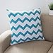 Howarmer Cotton Decorative Throw Pillows Covers,Aqua Blue, 4 Pack, Accent Pattern,18 x18-Inch