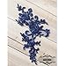 2 Pcs Wine Red Flower Lace Patches for Wedding Dress DIY Clothing Flower Applique Collar Material