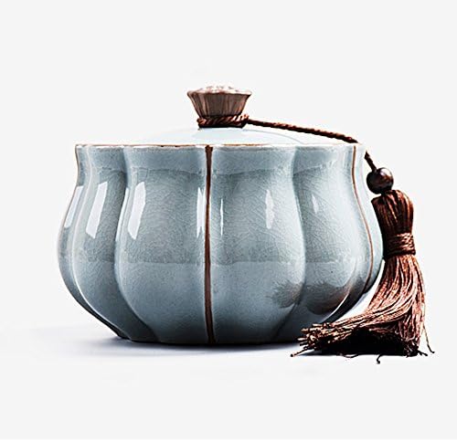 Handmade ceramic tea caddy Pu'er tea caddy Tea cans Kung Fu Tea "lotus"