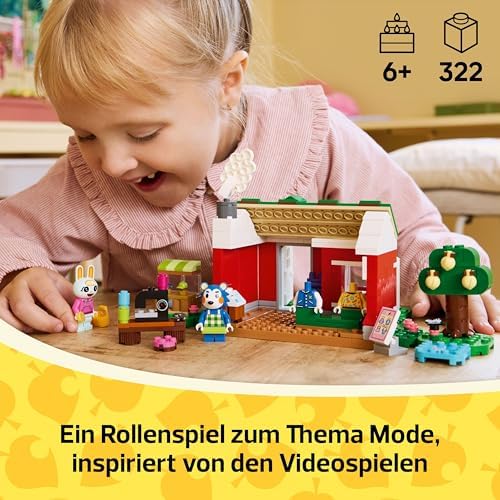 Animal Crossing Die Schneiderei der Schneiderschwestern, Bauset für kreative Rollenspiele, Geschenk für Mädchen, Jungen und Fans des Videospiels ab 6 Jahren, Abenteuer Spielset 77055