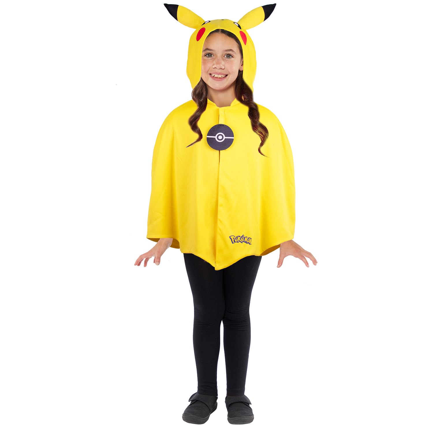 Amscan 9918498 - Unisex Officially Licensed Pokémon Pikachu Cape Kids Fancy Dress Costume Age: 8-12yrs
