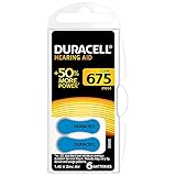 Duracell EasyTab 675 Zinc Air Hearing Aid Batteries - 600mAh - 60 Piece Retail Packaging