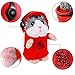 Qrooper Talking Hamster Repeats What You Say, Cute Plush Electronic Mimicry Hamster Toy with Interactive Function, Gift for Kids Birthday and Parties (Red)