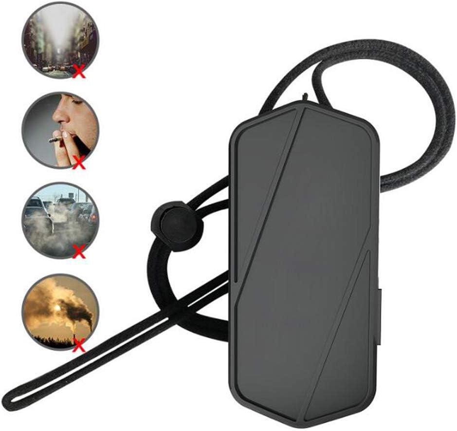 HPYEP Fashion Wearable Air Purifier Necklace,Mini Portable Air Freshener,Ionizer Negative Ion Generator,Black