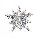 VK Accessories Snowflake Brooch Pin Shiny Crystal Breastpin for Xmas