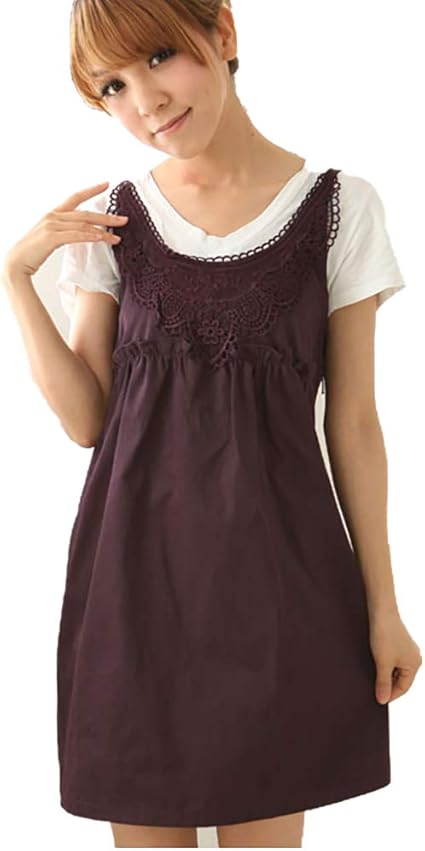 Amazon Co Jp 電磁波 防止 シールドワンピース 電磁波を前後左右から99 9 カット 胸元のレースがエレガント パープル フリーサイズ電磁波防止 エプロン マタニティ 妊婦 マタニティウェア 妊婦服 ベビー マタニティ