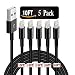 SMALLElectric Charger Cable 5Pack 10FT for iPhone Charger Cable Data Sync Charging Long USB Cord Compatible with Apple iPhone X / 8 Plus / 7/6 / 5S / iPad/iPod, Black primary
