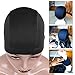 Leeons 5 PCS Spandex Dome Style Wig Cap, Ultra Stretch Black Dome Cap, Elastic Hairnets Wig Caps for Men Women (S/Black)
