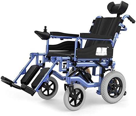 Jylybmq Heavy Duty Electric Wheelchair, With Headrest, Foldable And Lightweight Powered Wheelchair,Seat Width: 45Cm,Adjustable Backrest Angle,360&de