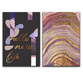 2 Panels Gold Art Home Artwork for Living...