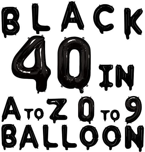 40inch Black Letter Balloons Alphabet Balloons Helium Birthday Balloons Foil Mylar for Party Engagement Wedding Anniversary Graduation Bridal Shower Bachelorette of 2019 BALLOON (L Balloon)