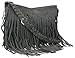Ayliss® Hippie Suede Fringe Tassel Messenger Bag Women Hobo Shoulder Bags Crossbody Handbag,Gray