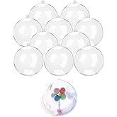 Large Christmas Clear Baubles Transparent Ball 5PCS DIY Plastic Ball for Christmas Wedding Decorations Party Decor (3.94inch)