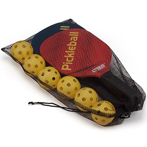 GSE Games & Sports Wooden Pickleball Paddle Set (4 Paddles + 6 Balls)
