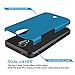 BLU R1 HD Case, OMOTON High Impact Resistant Fully Protective Dual Layer Case with [Soft TPU Interior] [Durable PC Exterior] [Fashion Design], Sea Blue
